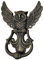 aubaho Türklopfer Eule Uhu Figur Skulptur Eisen Antik-Stil 20cm
