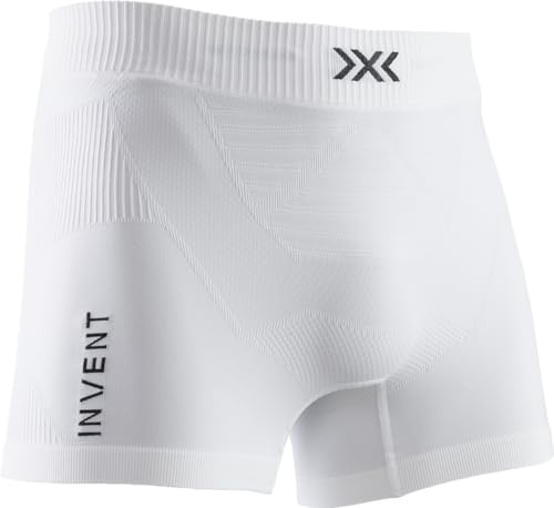 X-Bionic Invent 4.0 Mens Light Boxer Shorts, Hochleistungs-Sportunterwäsche mit fortschrittlichen Technologien für optimale Klimakontrolle und Komfort - Weiß/Schwarz, L