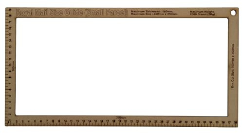 Trimming Shop Pip Schablone Post Groß& Klein Buchstaben Größe Preis Pin Anteil Charge Führung mit Lineal Sperrholz 2 Größe Mess-, Holz Farbe - Holz, Small Parcel guide