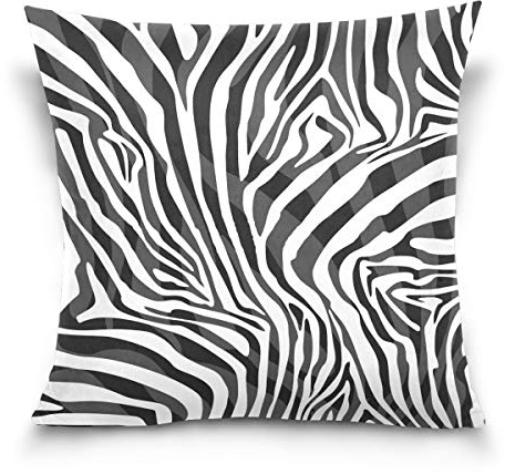 Linomo Kissenbezug 40x40 cm, Tier Zebra Druck Dekorative Kissenbezug Kissenhülle für Couch Sofa Bett Hause