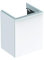 Keramag Geberit Smyle Square Handwaschbecken Unterschrank, 500350, 442x617x356mm, mit 1 Tür, rechtsöffnend, Farbe: Sand-grau Hochglanz Lack - 500.350.JL.1