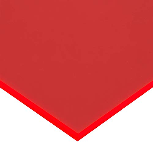 in-outdoorshop Zuschnitt Acrylglas Platte in unterschiedlichen Farben (600mm x 1000mm x 3mm, rot fluoreszierend)