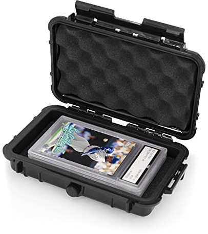 CASEMATIX Graded Card Storage Box Sports Trading Card Case Compatible With Up 3 BGS 5 PSA Card Graded Sports Card Slabs - Luftdicht, Wasserdicht mit Feuchtigkeits- und Staubschutz