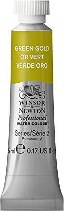Winsor & Newton Aquarelle Professionnel - Peinture Aquarelle, Haute Luminosité, Résistante à la Lumière, Qualité Archive, Tube de 5 ML, Couleur Vert Doré ROW