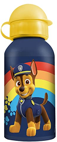 PAW PATROL p:os 25290049 Gourde en aluminium pour enfants, env. 400 ml, avec grande ouverture de remplissage, sans BPA et phtalates, idéale pour le sport, l'école et les déplacements