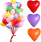 Herzluftballons Naturlatex, Hillylolly Herzluftballons Bunt, Herz Ballon Set, Latex Ballons Herz, Naturlatex, 100 Stück,für Hochzeit/Verlobung/Valentinstag/Geburtstag/Party (Regenbogenfarben)