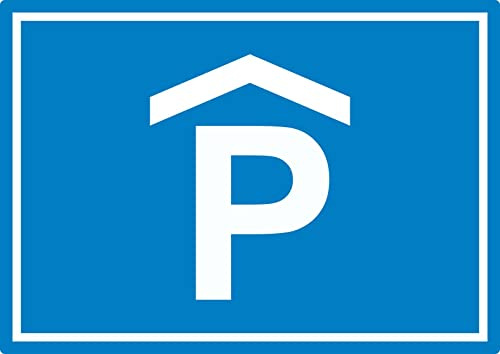 P Parkhaus Parkgarage Symbol Aufkleber A4 (210x297mm)