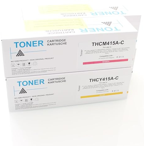 ABC Kompatibles Set 4X Toner für HP 415A (MIT CHIP) für HP Color Laserjet Pro M454 Series M454dn M454dw M455dn MFP M479 M479dw M479fdn M479fdw M479fnw M480f