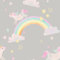 decomonkey Fototapete selbstklebend Kinder Kinderzimmer Tapetenrolle 10 m Tapete Vliestapete Deko Panel Modern Design Wanddeko Wandtapete | Grau Herz Sterne Einhorn Wolken Regenbogen