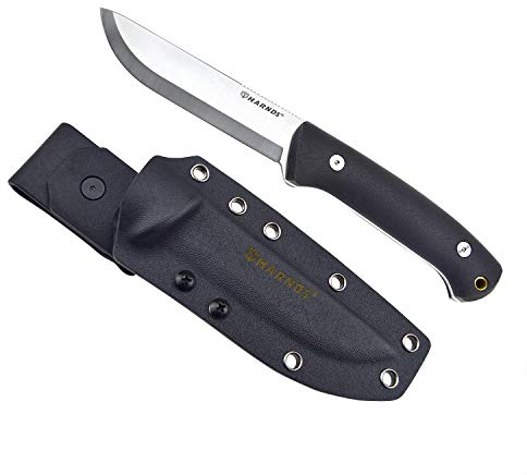 Harnds Forester Full Tang Couteau Fixe avec Lame Sandvik 14C28N (G10 Handle+Kydex Fourreau)