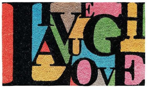 Banzaii Zerbino in Cocco da Esterno o Interno con Retro Antiscivolo 40x70 cm - Letters