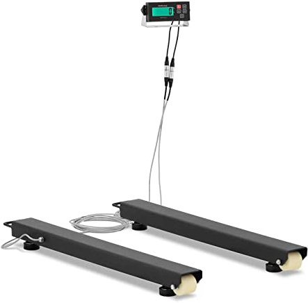 Steinberg Systems Digitalwaage 2 x Wiegebalken 5000 kg / 1 kg 100 x 10 cm Halten, Tierwägemodus, automatische Abschaltung LCD mit Hintergrundbeleuchtung Digitalwaage Industriewaage