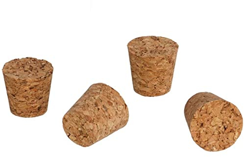 Acan Tradineur - Pack de 4 tapones cónicos de corcho para botellas, garrafas, botes, frascos, bar, restaurante, vino, aceite, 30 x 23 x 28 mm