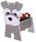 kyaoayo Pot de fleurs avec chien mignon, pot de fleurs, récipient de rangement en forme d'animal, pour l'intérieur et l'extérieur, décoration de jardin (Schnauzer)