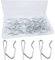 Metal Curtain Hooks Drapery Pin Hooks (60 PACK) for Window Curtain and Shower Curtain