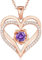 CDE Collana Donna Collana Cuore Argento 925 in Oro Rosa Gioielli Donna 2