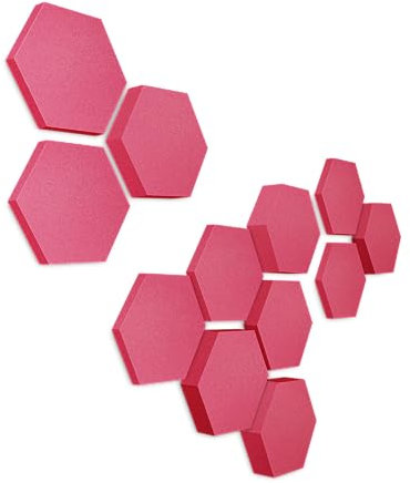 platino24 Akustikpaneele 12 Elemente Edition LOFT 3D I Ø 300mm Akustikplatten Schalldämmung Wand & Decke I Akustikschaum Schall-Absorber aus Basotect 30-70mm mit farbiger Akustikbeschichtung