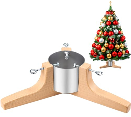 Soaoo Weihnachtsbaumständer für lebende echte Bäume, Weihnachtsbaum-Halterung für lebende Bäume bis zu 2,1 m, Ersatz-Baumständer für Stammdurchmesser von 5,97 - 14,9 cm, Wasserkapazität (Silber)