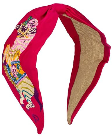 TADESSI Damen Haarreif | Zebra Carnival | Gesticktes Muster | Haarband | Stirnband | Haarschmuck | Inkl. Geschenkverpackung