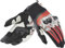 Dainese - Mig 3 Unisex Gloves, Leder-Motorradhandschuhe, Knöchelschutz, Touchscreen, für Männer und Frauen, Schwarz/Rot Spray/Weiß, XXXL