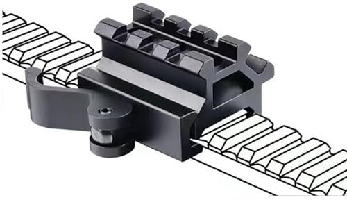 HOUSON 45° Picatinny-Schiene Adapter, QD Picatinny Schiene Adapter 20 mm auf 20 mm Tactical Scope Extend Mount Adapter QC05