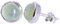Ohrstecker aus natürlichem Prehnit, 925er Sterlingsilber, Edelstein-Ohrring, 10 mm, rund, Geschenk für Mädchen und Frauen