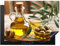 KitchenYeah© Protection Plaque Induction 71x52 cm Protege Deco Cuisine Cache Protège De Cuisson Accessoire Olives - Planche - Huile d'olive - Feuilles - 71x52 cm