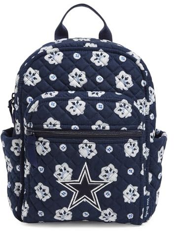 Vera Bradley Damen Cotton NFL Small Backpack Büchertasche, Dallas Cowboys auf blau/grauem Bandana
