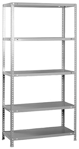 PROREGAL Schraubregal Panda | HxBxT 180x80x50cm | Fachlast 100kg | Grau | Regal Standregal Aufbewahrungsregal