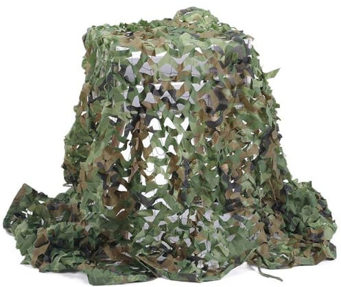 Filet de Camouflage Militaire Voile D'ombrage pour La Chasse Au Camping Toile de Camouflage Woodland Tissu Oxford 210D 4x3m 4x5m 4x7m Brise-Vue pour Camping, Chasse, Tir, Protection Solaire (Size : 3