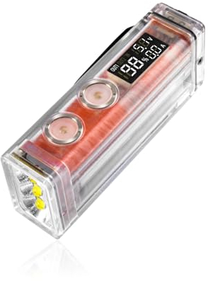 LUMINTOP Type-C Rechargeable 21700 Flashlight, Moonbox Multi-Mode 3* LED Torch with 10000LM Turbo & IP68 Waterproof(Transparent)
