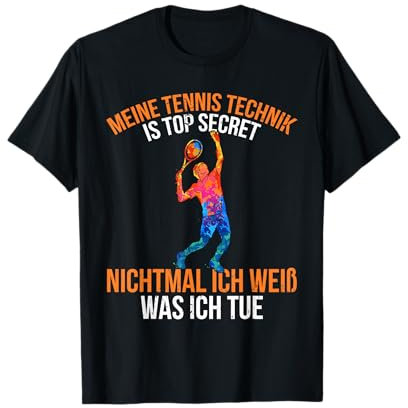 Meine Tennis Technik Is Top Secret Sport Lustiges Tennis T-Shirt