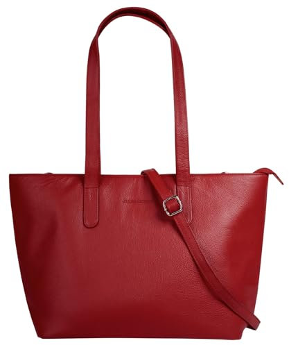 bruno banani Shopper Echt Leder Damen 022128 große Umhängetasche, Tote Bag, Schultertasche mit Smartphonefach