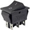 Interruttore a bilanciere ON/ON, 6 poli, 16 A, 250 V AC/DC, interruttore dispositivo, nero
