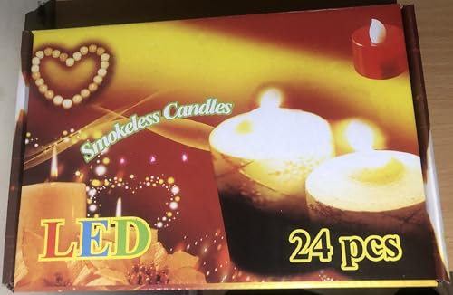 24 Pack Warm White LED Candles, Battery Operated Flameless Candles for Christmas, Thanksgiving, Party Decoration, Home Decoration