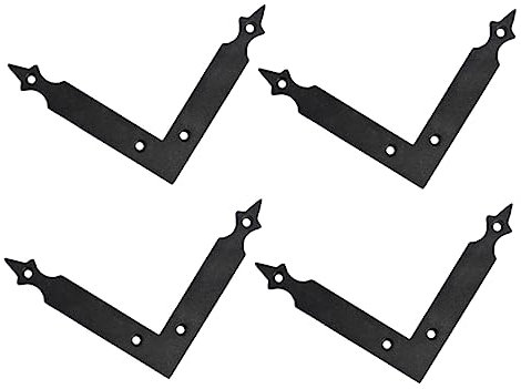 KITANDOVE 4pcs Shape Corner Brace Iron Bracket Support for Furniture Right Angle Connectors for Tables Chairs and Barn Doors Resistant Hardware for