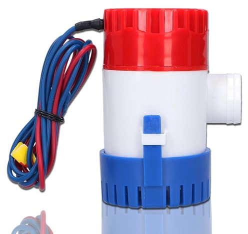 Bilge Pump DC Semi Automatic Switch Electric Small Drainage Submersible Pump DC12V 24V Automatic Drainage System 1100GPH 750GPH Yacht Kayak Emergency Drainage