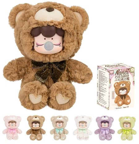 Rolife Nanci Figurine d'action Ours en Peluche coloré au Chocolat Mignon Boîte-Surprise Figurines à Collectionner Cadeaux d'anniversaire
