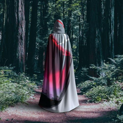 sttung Red Wine Bottle Glass Halloween Hooded Cloak Adults Cape Carnivals Witch's Cloak Costumes Party