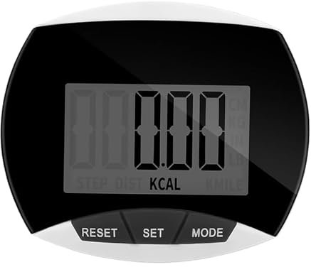 Black Pedometer Step Counter,Step Counter for Walking 6.5 * 5.5 * 2.5cm 3D Walking Pedometer,Error Correction Tracker Suitable for Elderly,Men,Women and Children