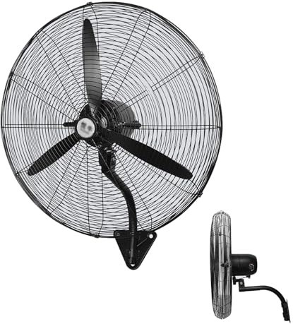 YAVYAV Ventilateur Mural Industriel, 3 Vitesses, 3 Pales, Oscillant Pour Garage, Atelier, Serre, Ferme, Atelier(65cm/26in)