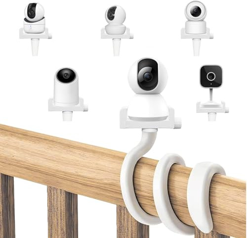 TOKSEO Babyphone Halterung, Flexible Biegbar Baby Kamera Halterung, Tragbar Baby Monitor Halter für die meisten Babyphones bis zu Einer Basisgröße von 10cm/3,94 Zoll