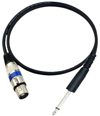 ZGUZMCMK Cavo stereo da 6,35 mm maschio a femmina, 2 metri, ad alte prestazioni per chitarra, laptop, cuffie