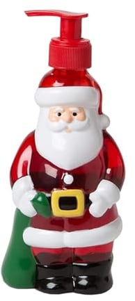 Pitycbo Dekorativer Weihnachtsseifenspender, Verwendbar mit Flüssigseife - Weihnachtliche Seife mit Winter Berry Duft - Weihnachts-deko für das Badezimmer 350 Ml Behälter, andere+andere