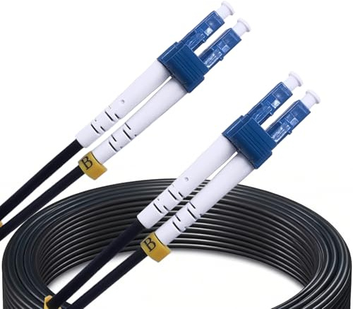 200m LC/UPC LC/UPC Singlemode Glasfaserkabel OS2 Duplex LSZH Schwarz