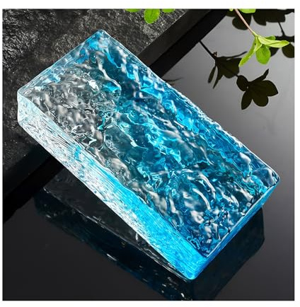Carreaux de cristal rectangulaires, Bloc de verre brique cristal for cloisons murales, décoration bureau et maison, 20x10x5cm