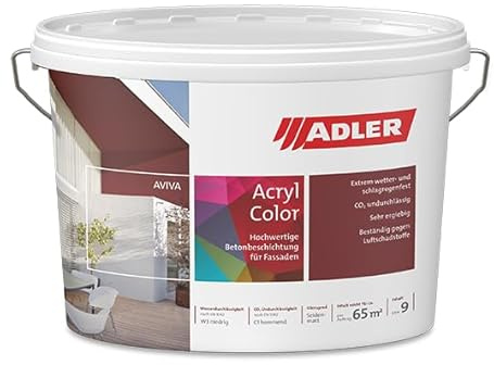 ADLER Aviva Acryl Color RAL1024 Peinture béton façade jaune ocre 3 l