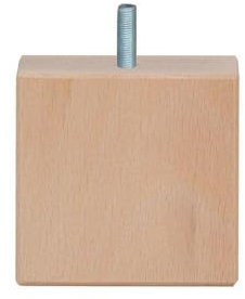 Möbelfuß Holz Höhe 10 cm (M10) | Hohe Qualität und nachhaltiges Holz mit transparentem Schutzlack