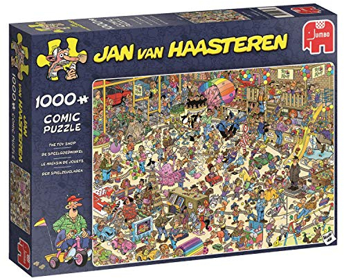 Jumbo Spiele Jan van Haasteren Puzzle 1000 Teile – Der Spielzeugladen – ab 12 Jahren – Comic Puzzle