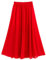 Donna Pieghettato Retro Maxi Gonna Lunga Elastica Solida Colore Gonna
